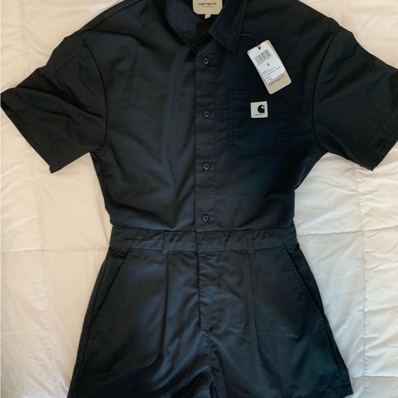 WORJ ONCE Carhartt WIP-Women's Craft Short Coverall- Black- Sizes Small - Picture 4 of 6